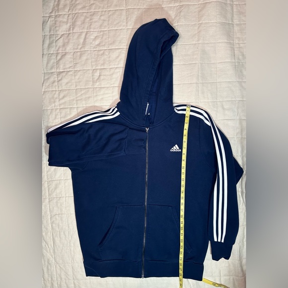 Adidas Original 3-stripe hooded track jacket Navy Style No. S98791 - Picture 5 of 8